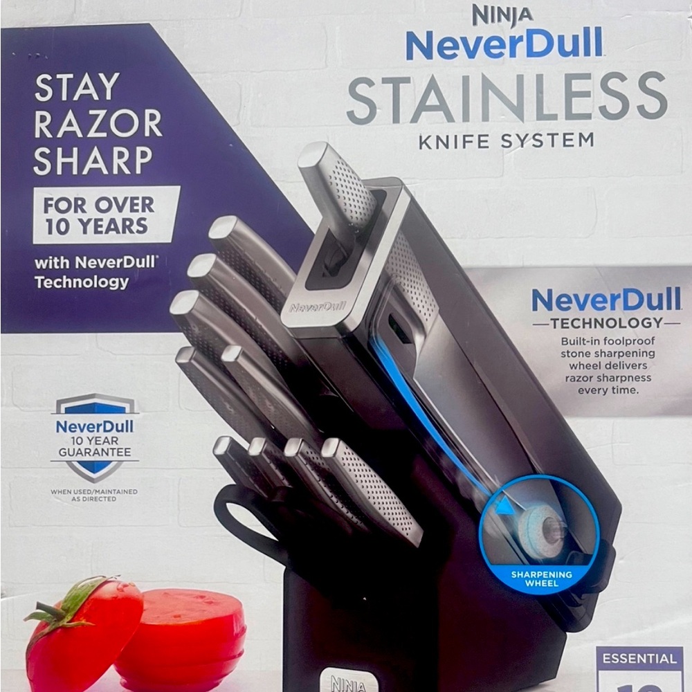NEW!! Ninja NeverDull Stainless Steel knife system